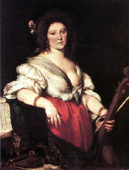 Bernardo Strozzi The Viola da Gamba Player oil painting picture